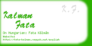 kalman fata business card